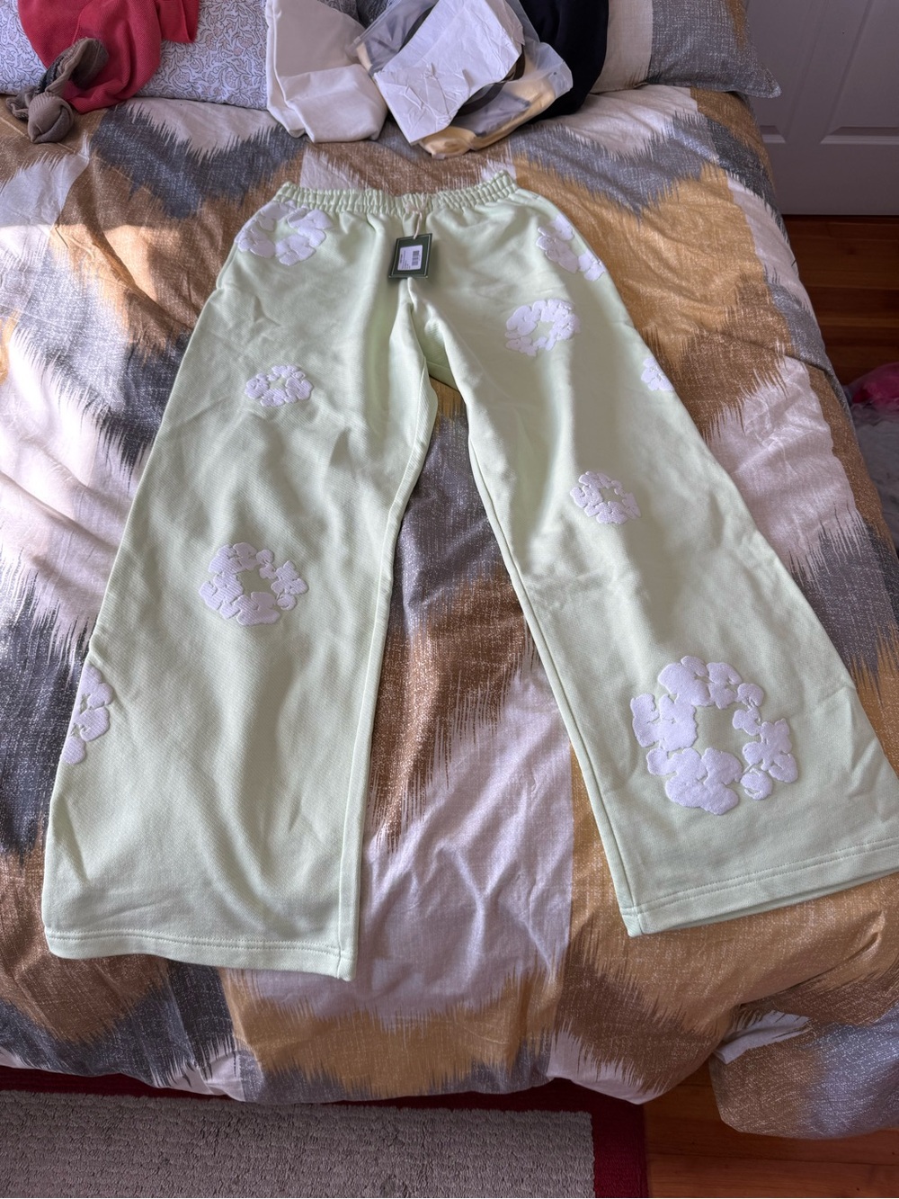 Denim Tears Cotton Wreath Lime Men’s Sweatpants Size S
